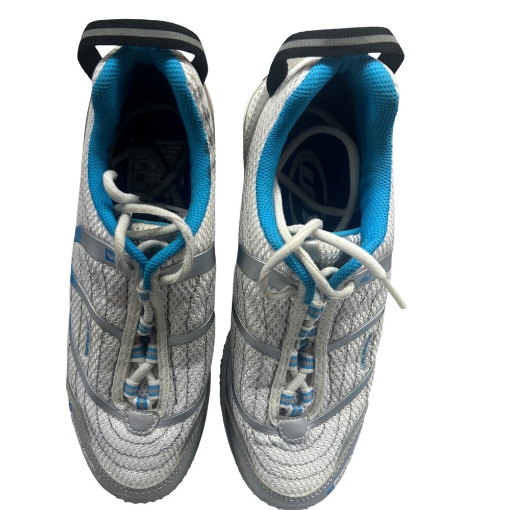 Louis Garneau Lite Trainer HRS-80 CyclingShoes White Silver Blue Womens 7 EUR 38